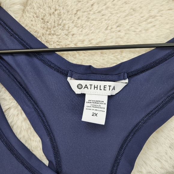 Athleta Ultimate Scoop Racerback Athletic Tank Top Dress Blue Plus Size 2X - Picture 5 of 9